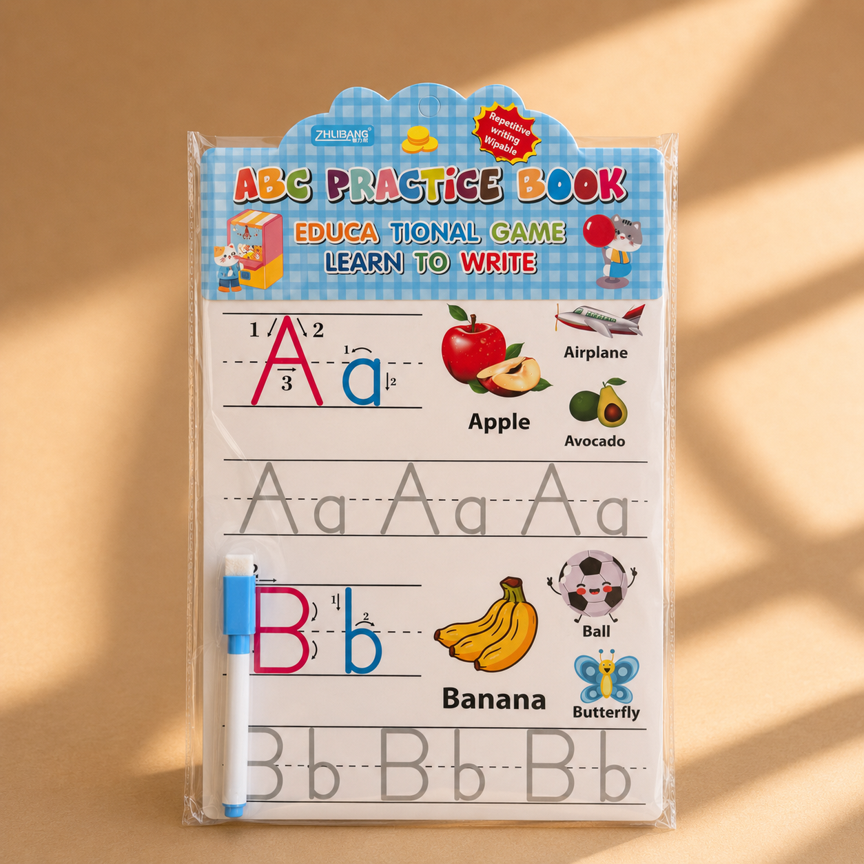 ABC Practice Book – Wipeable Educational Writing Game
