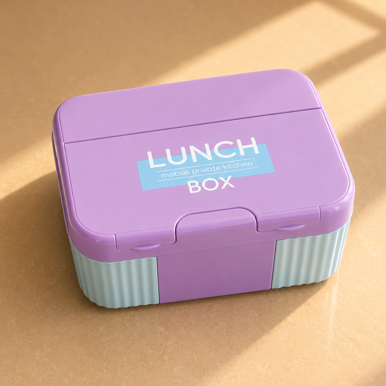 Compact Lunch Box with Built-In Cutlery