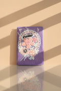 Flower Plush Notebook in Purple with 3D lace floral cover